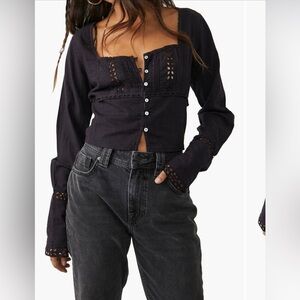 Free people Eyelet Top